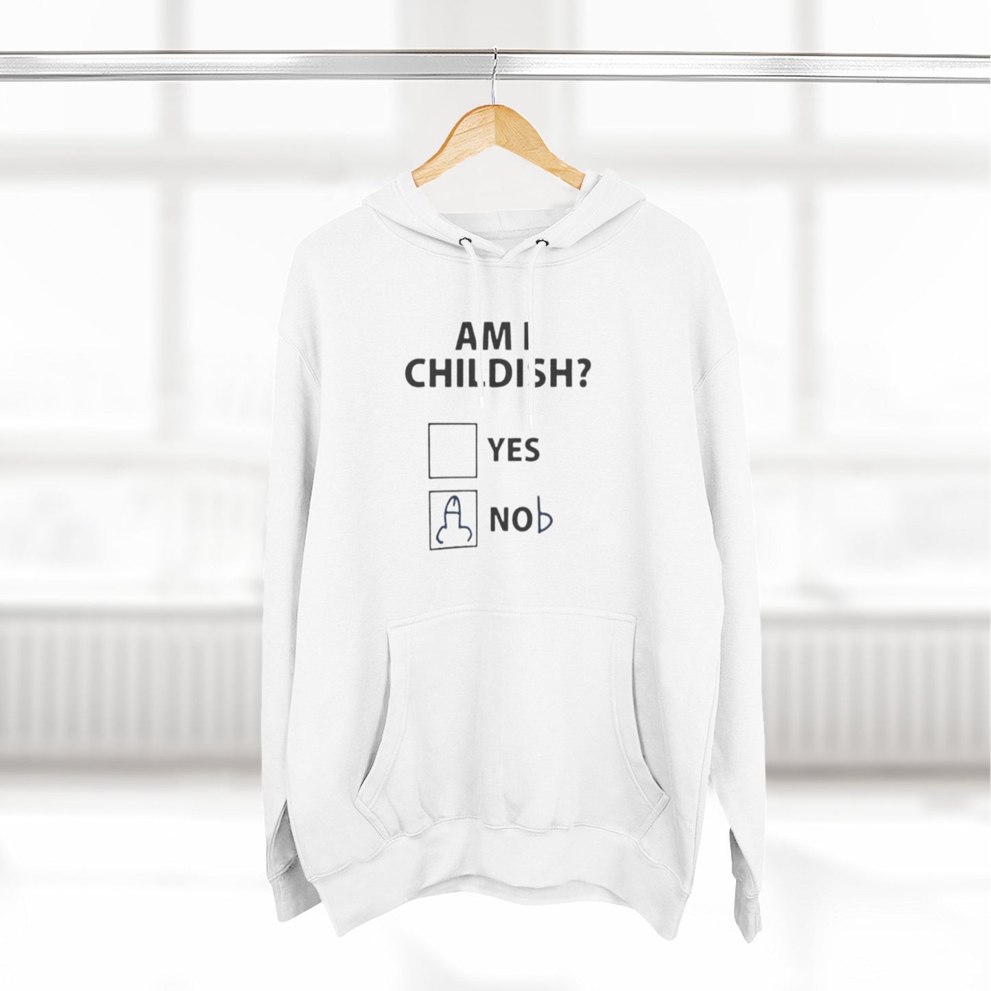 Childish? Funny Graphic Hoodie — Quirky Hand-Drawn funny Design
