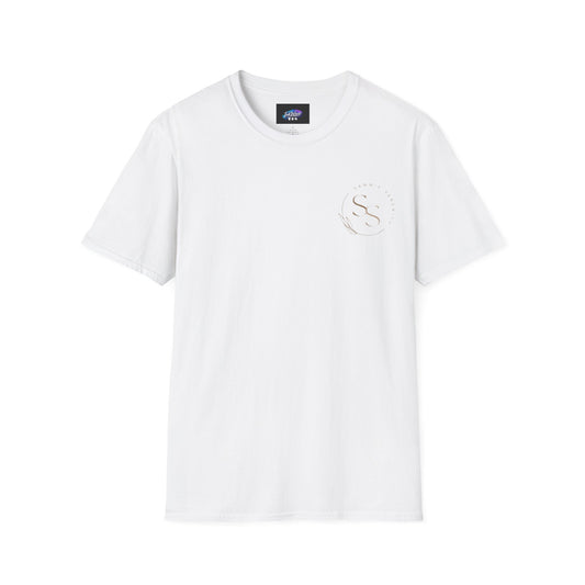 QR Code Gift Tee — "Scan here for 10 to spend on whatnot at sammieserenity"
