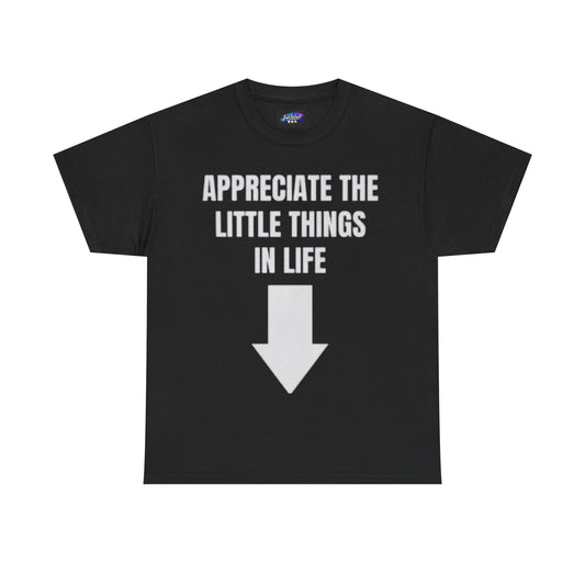 Graphic Tee – "Appreciate the Little Things in Life" Arrow T-Shirt