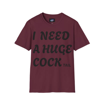 Graphic T-Shirt "I Need a Huge Cocktail" — Funny Bar & Party Tee