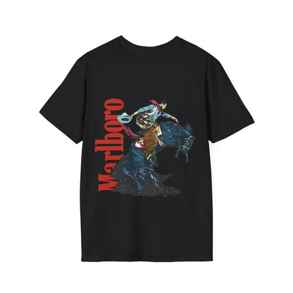 Marlboro Western Rodeo T-Shirt — Cowboy Bucking Horse Graphic