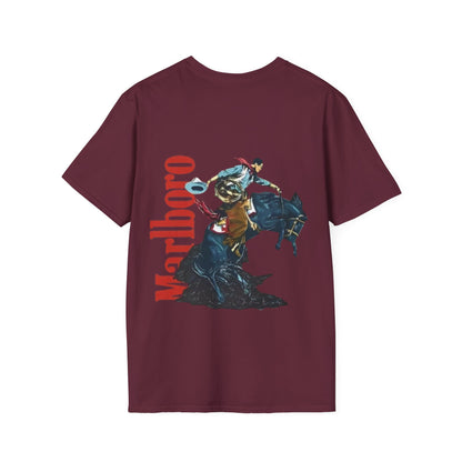 Marlboro Western Rodeo T-Shirt — Cowboy Bucking Horse Graphic