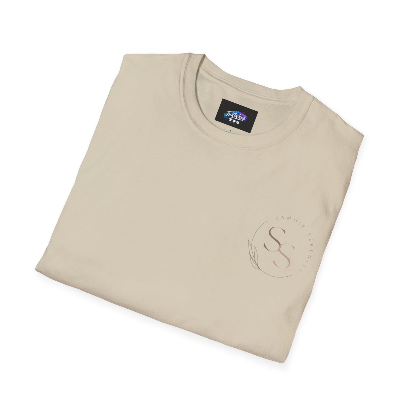 QR Code Gift Tee — "Scan here for 10 to spend on whatnot at sammieserenity"