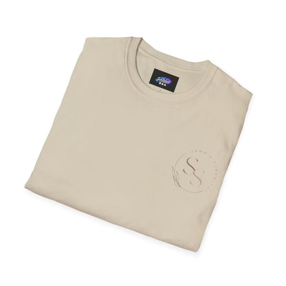 QR Code Gift Tee — "Scan here for 10 to spend on whatnot at sammieserenity"