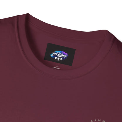 QR Code Gift Tee — "Scan here for 10 to spend on whatnot at sammieserenity"