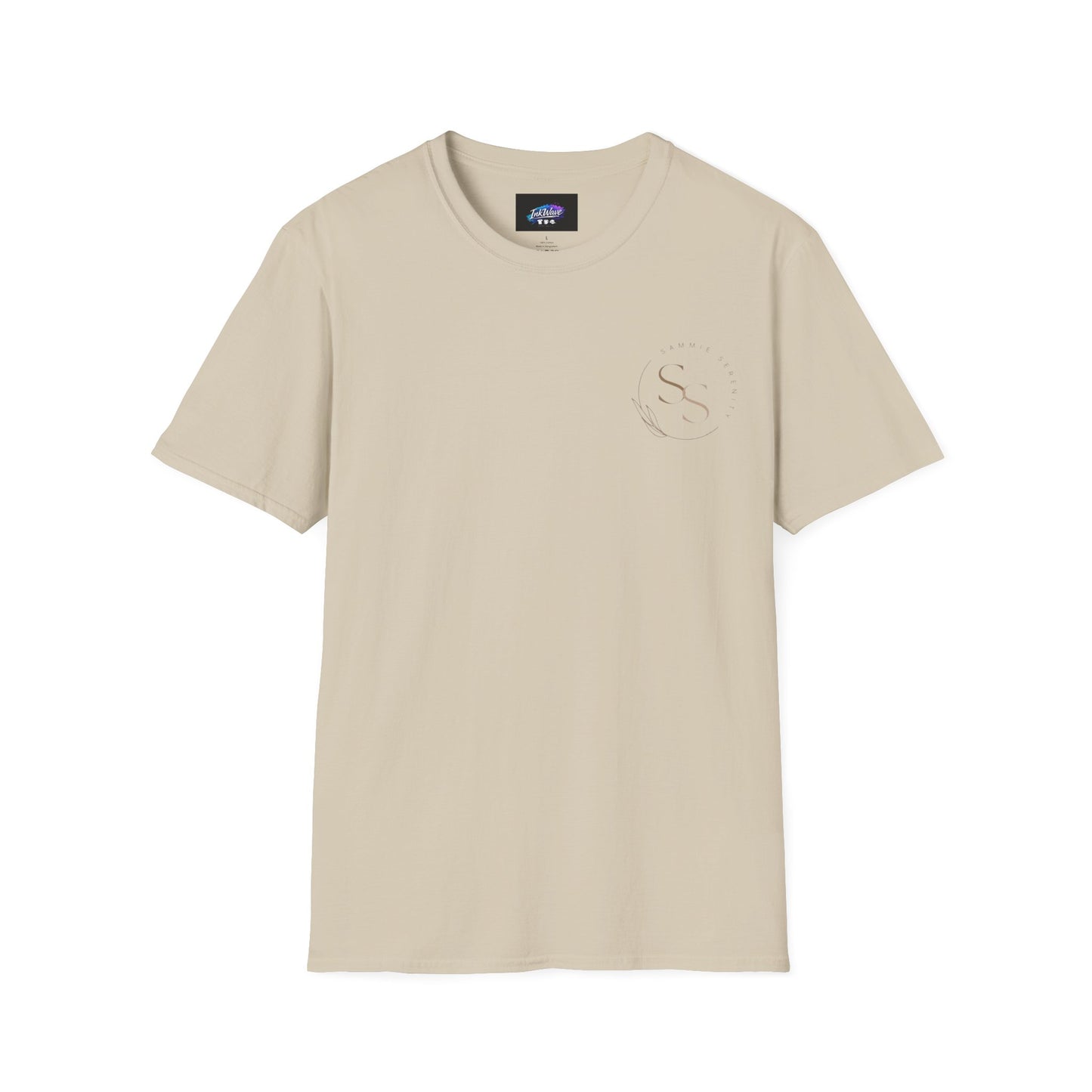 QR Code Gift Tee — "Scan here for 10 to spend on whatnot at sammieserenity"