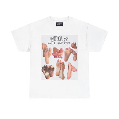 MILF 'Man I Love Feet' Graphic Tee – Foot Fetish Novelty Shirt