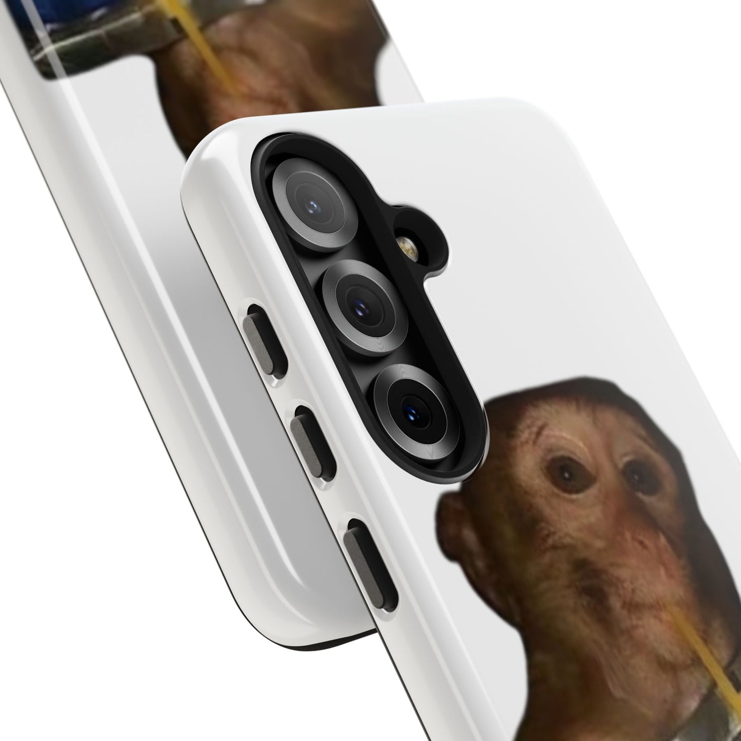 Monkey Sipping Juice Phone Case — Funny Cute Meme Protective Case