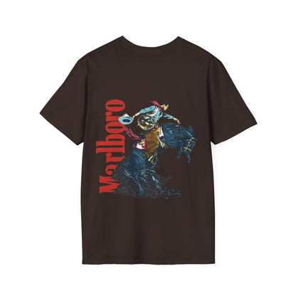 Marlboro Western Rodeo T-Shirt — Cowboy Bucking Horse Graphic