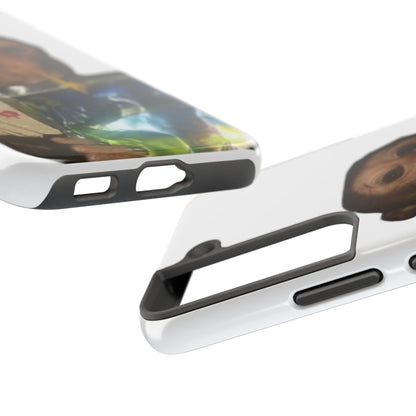 Monkey Sipping Juice Phone Case — Funny Cute Meme Protective Case