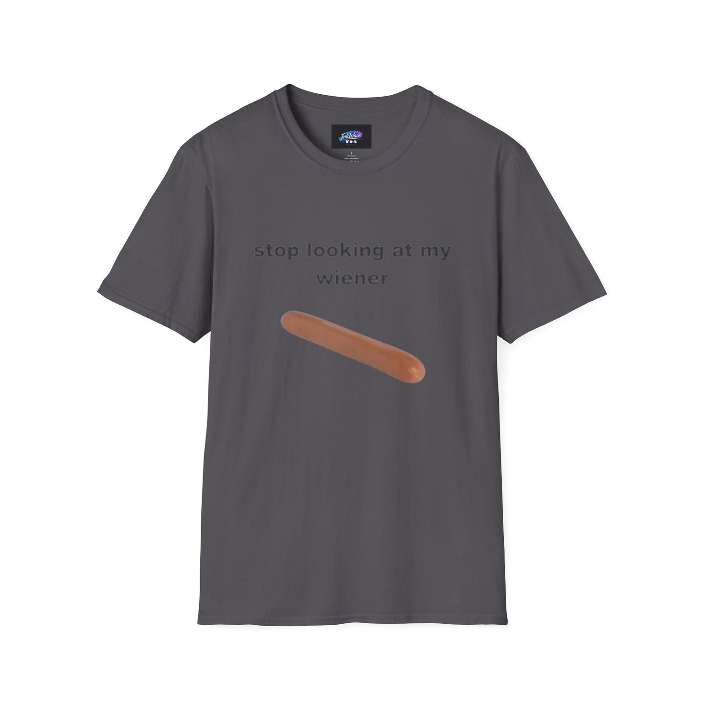 Funny 'Stop Looking at My Wiener' T-Shirt — Hot Dog Graphic Tee