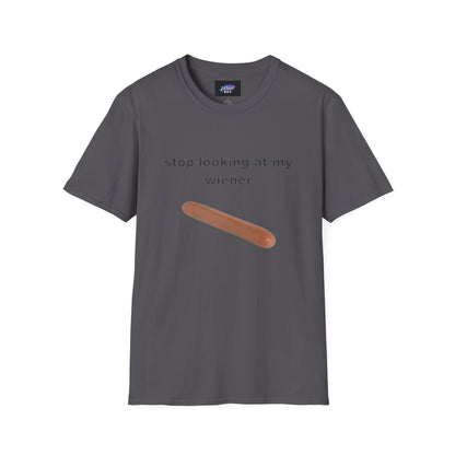 Funny 'Stop Looking at My Wiener' T-Shirt — Hot Dog Graphic Tee