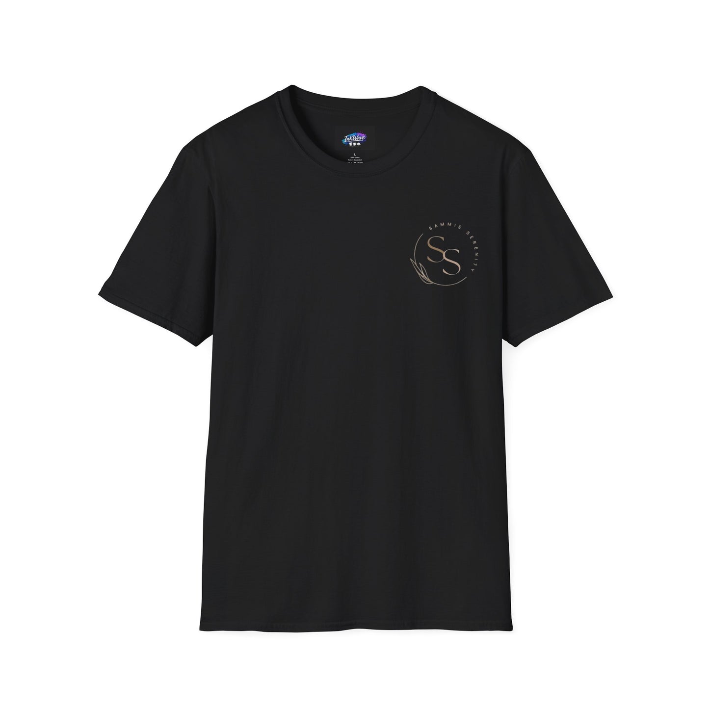 QR Code Gift Tee — "Scan here for 10 to spend on whatnot at sammieserenity"