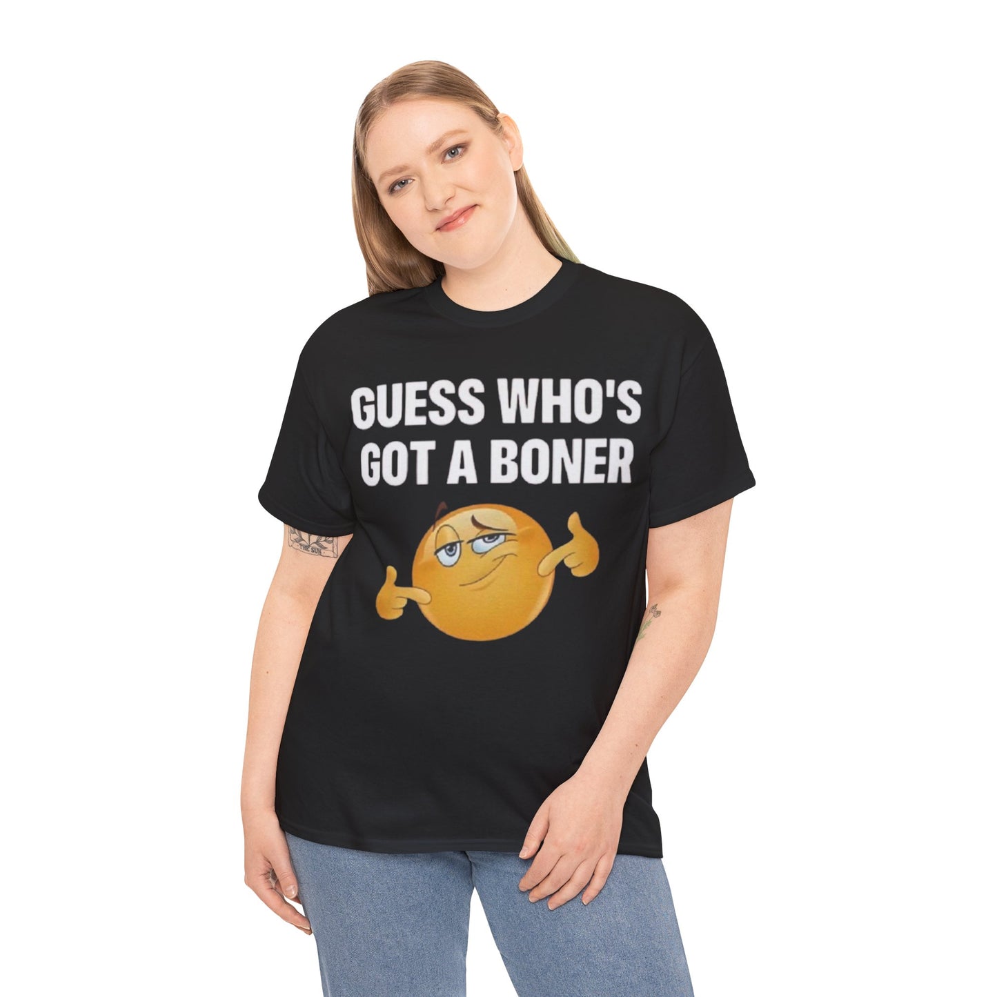 Graphic Tee - "Guess Who's Got a Boner" Emoji Humor T-Shirt