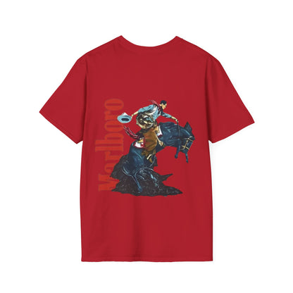 Marlboro Western Rodeo T-Shirt — Cowboy Bucking Horse Graphic