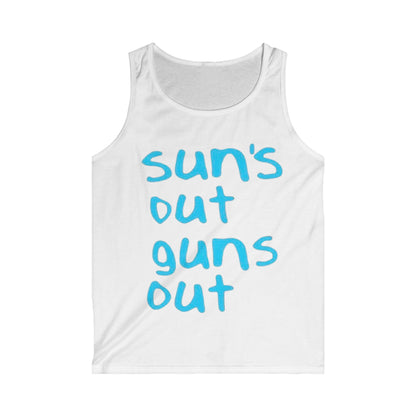 Sun's Out Guns Out Tank Top — Funny Muscular Goose Summer Shirt