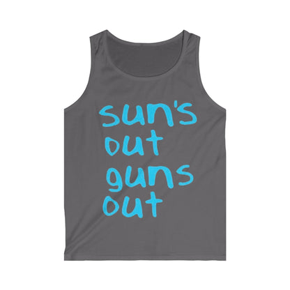 Sun's Out Guns Out Tank Top — Funny Muscular Goose Summer Shirt
