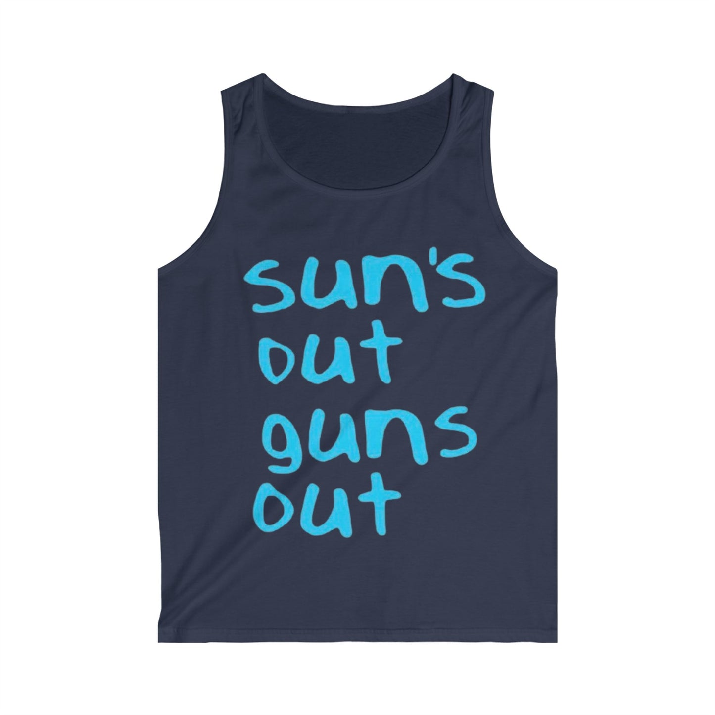 Sun's Out Guns Out Tank Top — Funny Muscular Goose Summer Shirt
