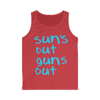 Sun's Out Guns Out Tank Top — Funny Muscular Goose Summer Shirt