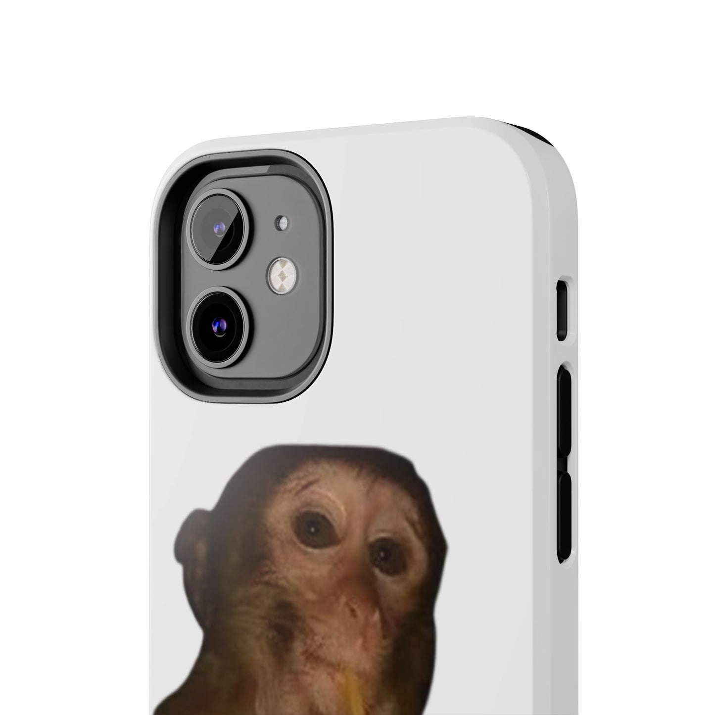 Monkey Sipping Juice Phone Case — Funny Cute Meme Protective Case