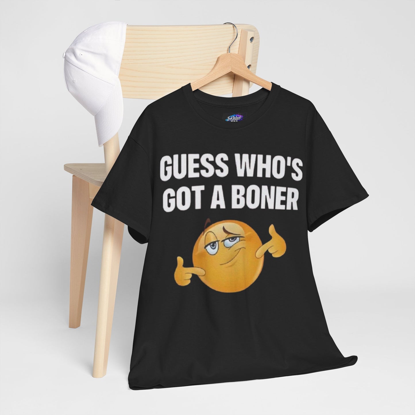 Graphic Tee - "Guess Who's Got a Boner" Emoji Humor T-Shirt