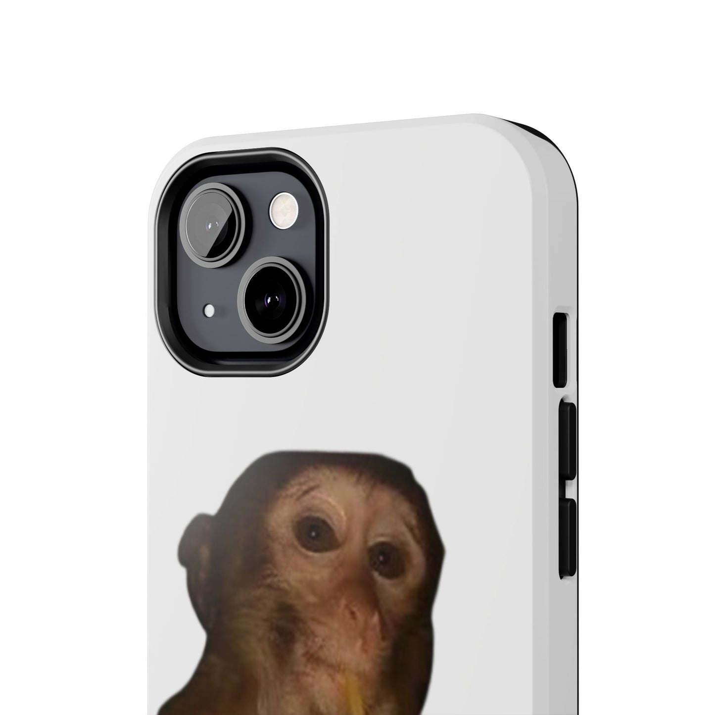 Monkey Sipping Juice Phone Case — Funny Cute Meme Protective Case