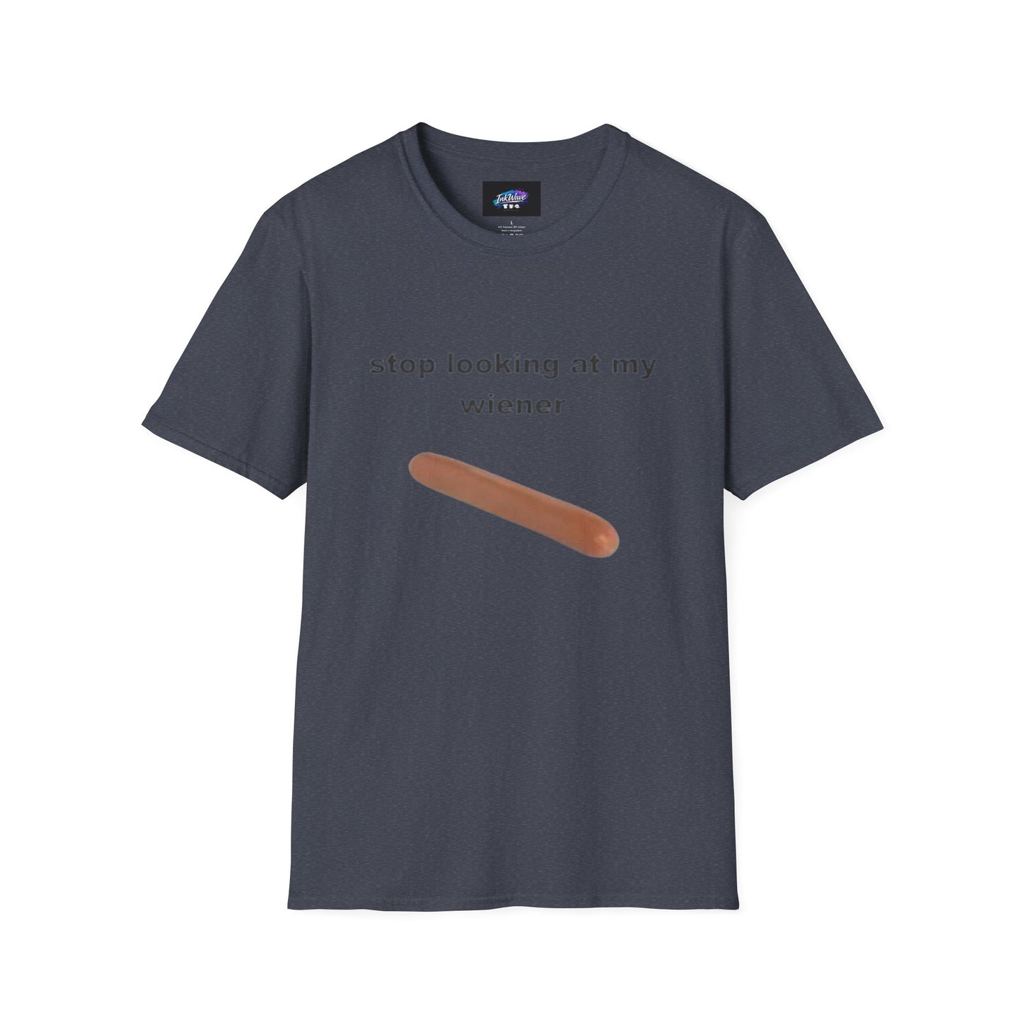 Funny 'Stop Looking at My Wiener' T-Shirt — Hot Dog Graphic Tee