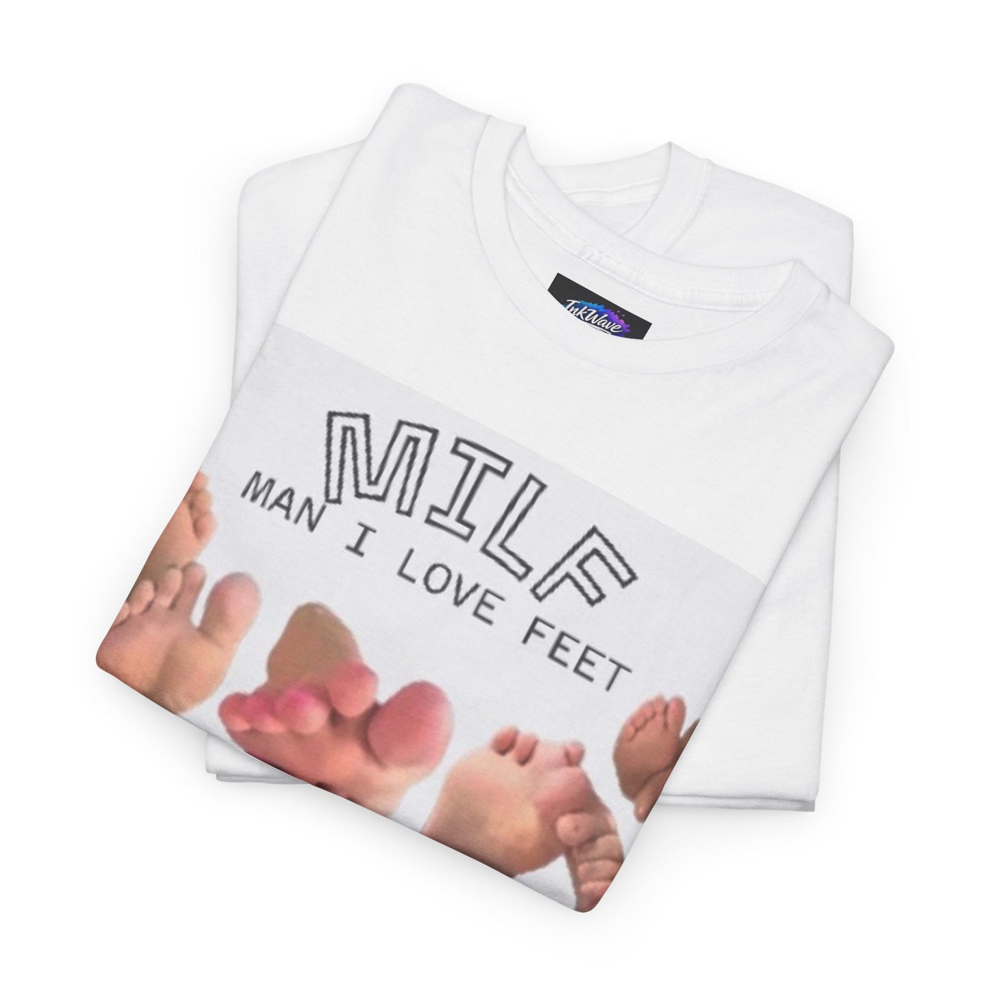 MILF 'Man I Love Feet' Graphic Tee – Foot Fetish Novelty Shirt
