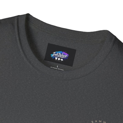 QR Code Gift Tee — "Scan here for 10 to spend on whatnot at sammieserenity"
