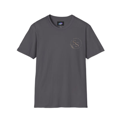 QR Code Gift Tee — "Scan here for 10 to spend on whatnot at sammieserenity"