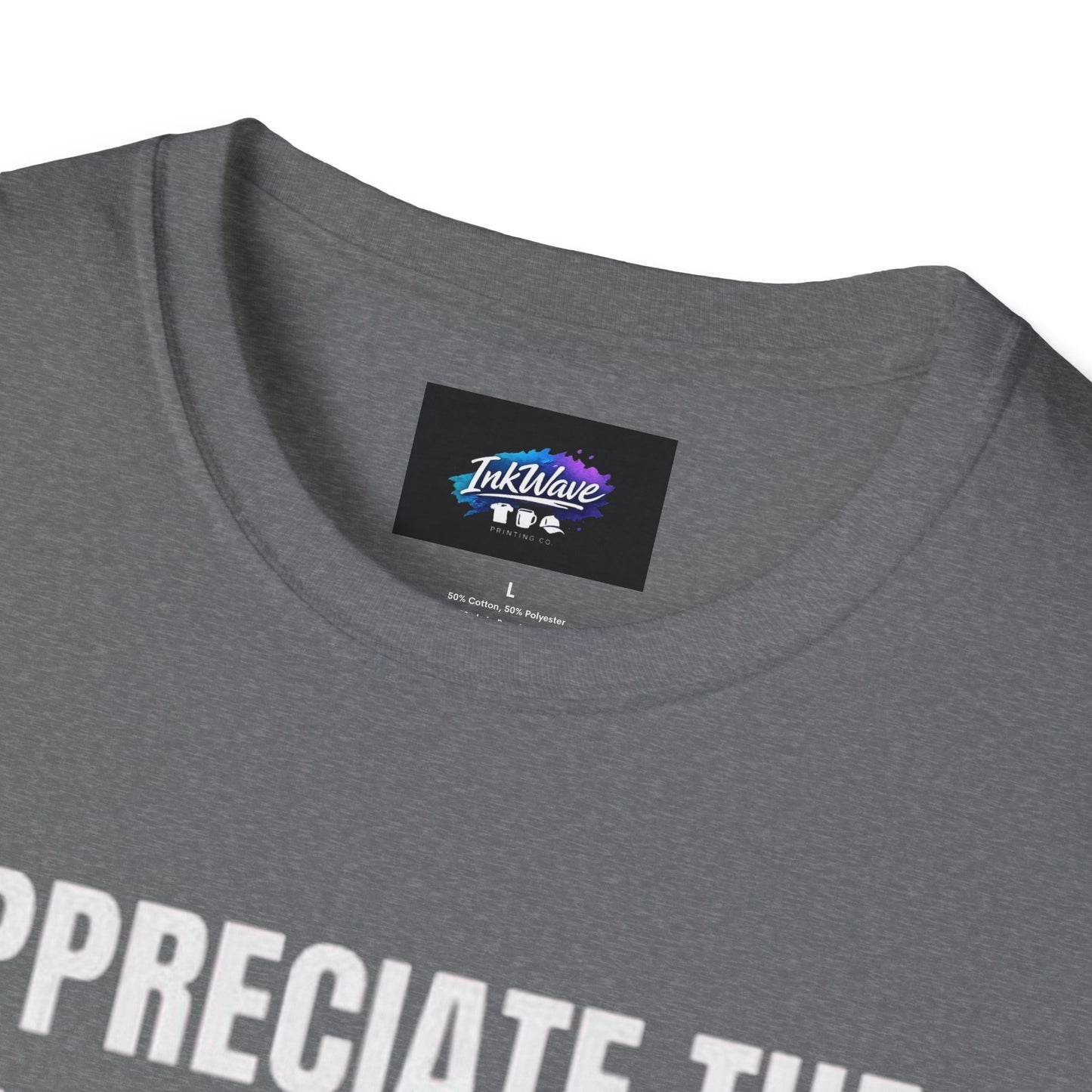 Appreciate the Little Things T‑Shirt — Casual Inspirational Tee with Down Arrow