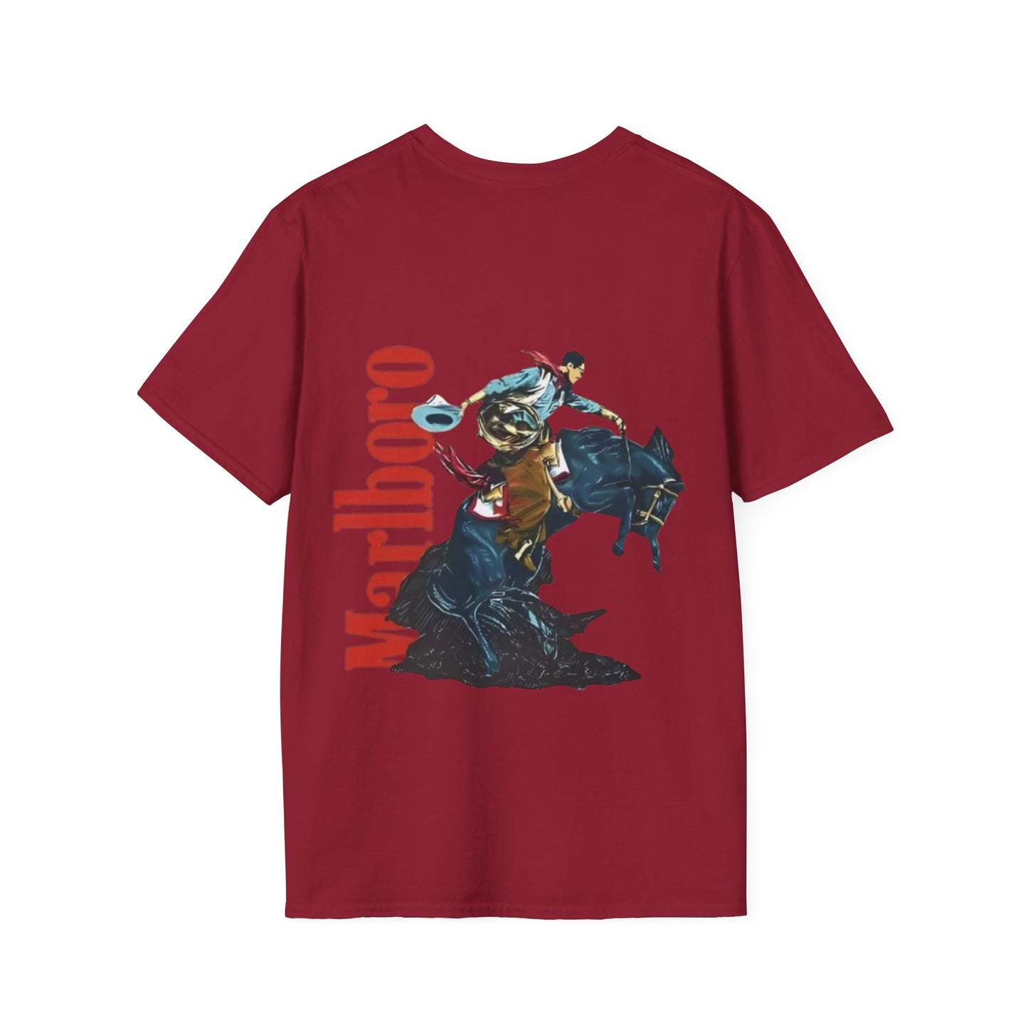 Marlboro Western Rodeo T-Shirt — Cowboy Bucking Horse Graphic