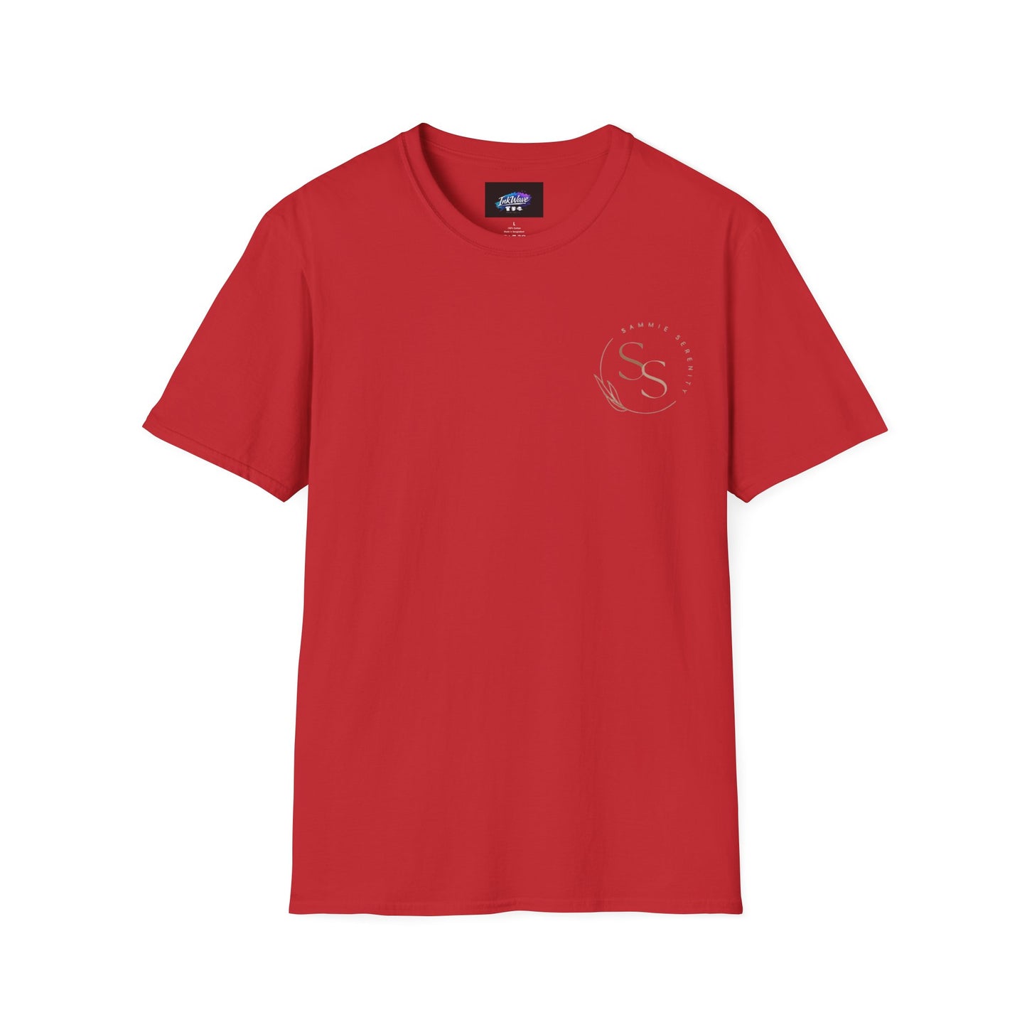 QR Code Gift Tee — "Scan here for 10 to spend on whatnot at sammieserenity"