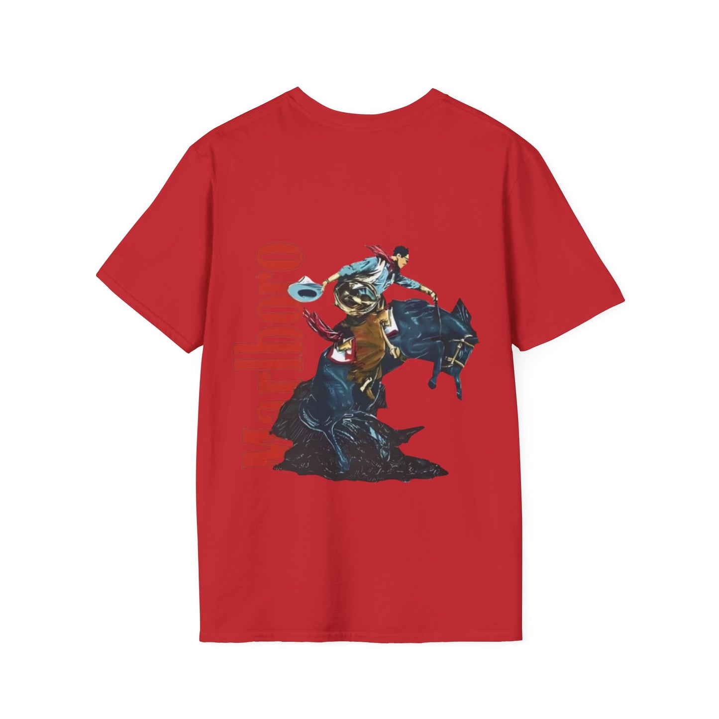 Marlboro Western Rodeo T-Shirt — Cowboy Bucking Horse Graphic
