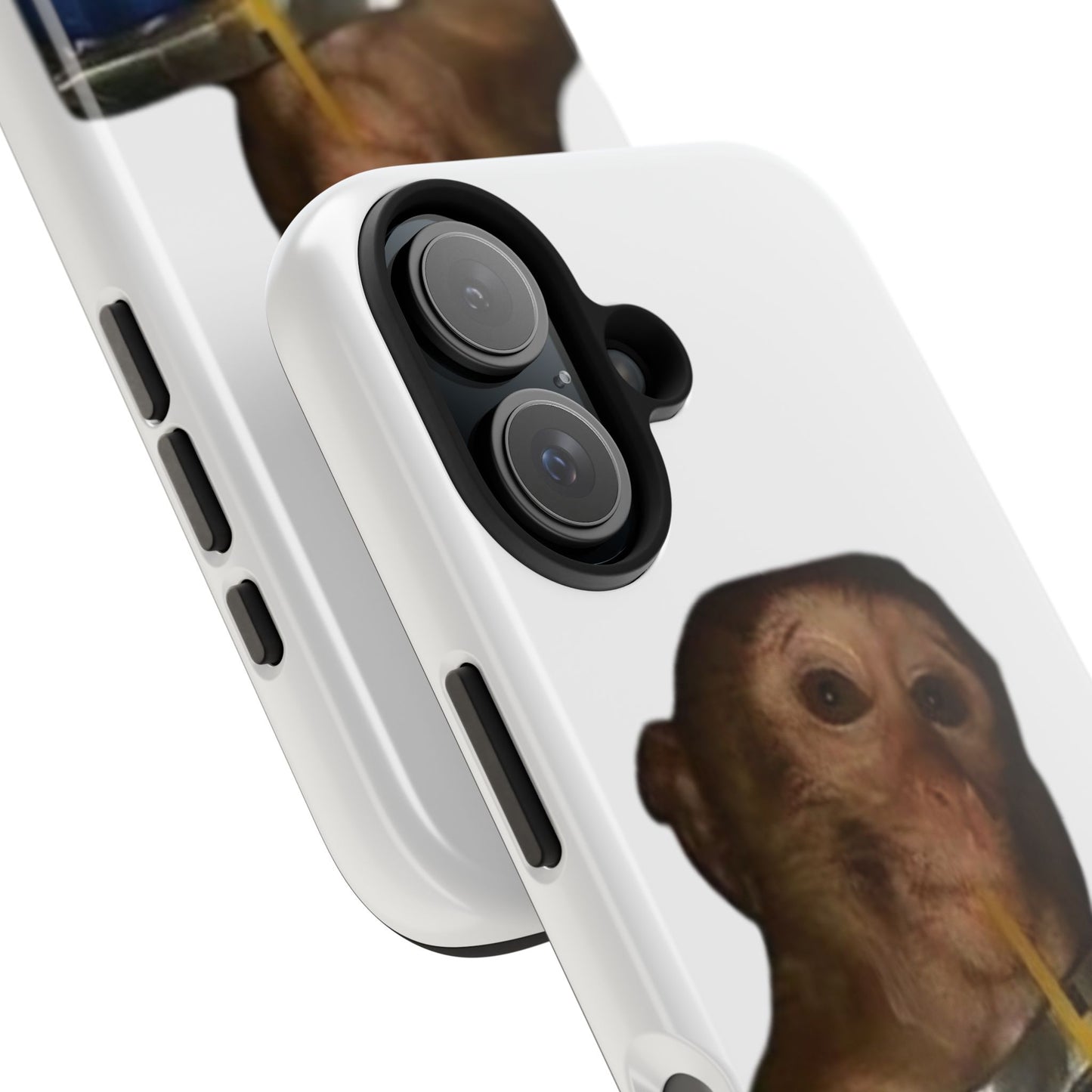 Monkey Sipping Juice Phone Case — Funny Cute Meme Protective Case