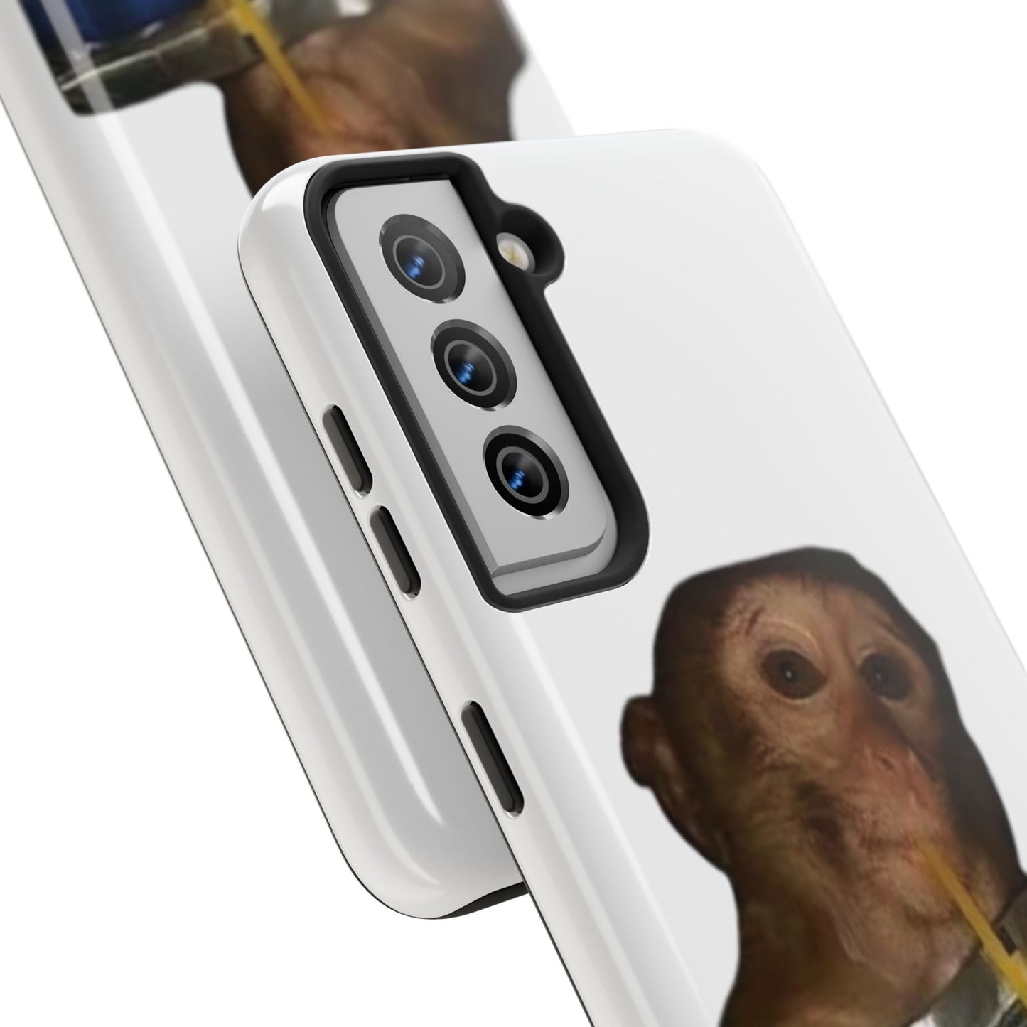 Monkey Sipping Juice Phone Case — Funny Cute Meme Protective Case