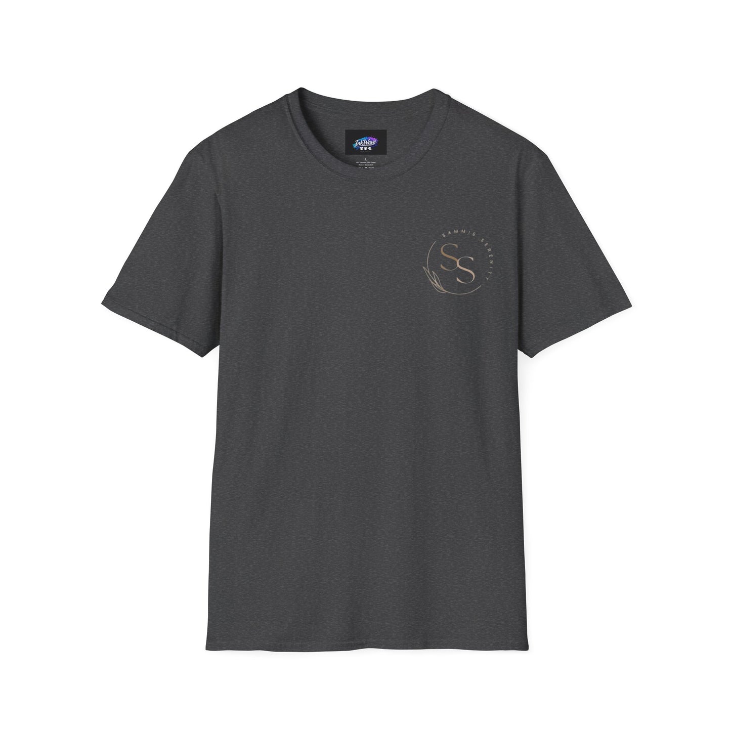 QR Code Gift Tee — "Scan here for 10 to spend on whatnot at sammieserenity"