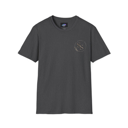 QR Code Gift Tee — "Scan here for 10 to spend on whatnot at sammieserenity"