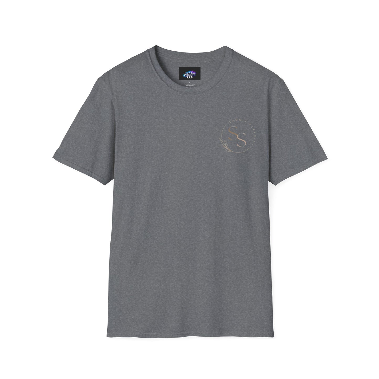 QR Code Gift Tee — "Scan here for 10 to spend on whatnot at sammieserenity"