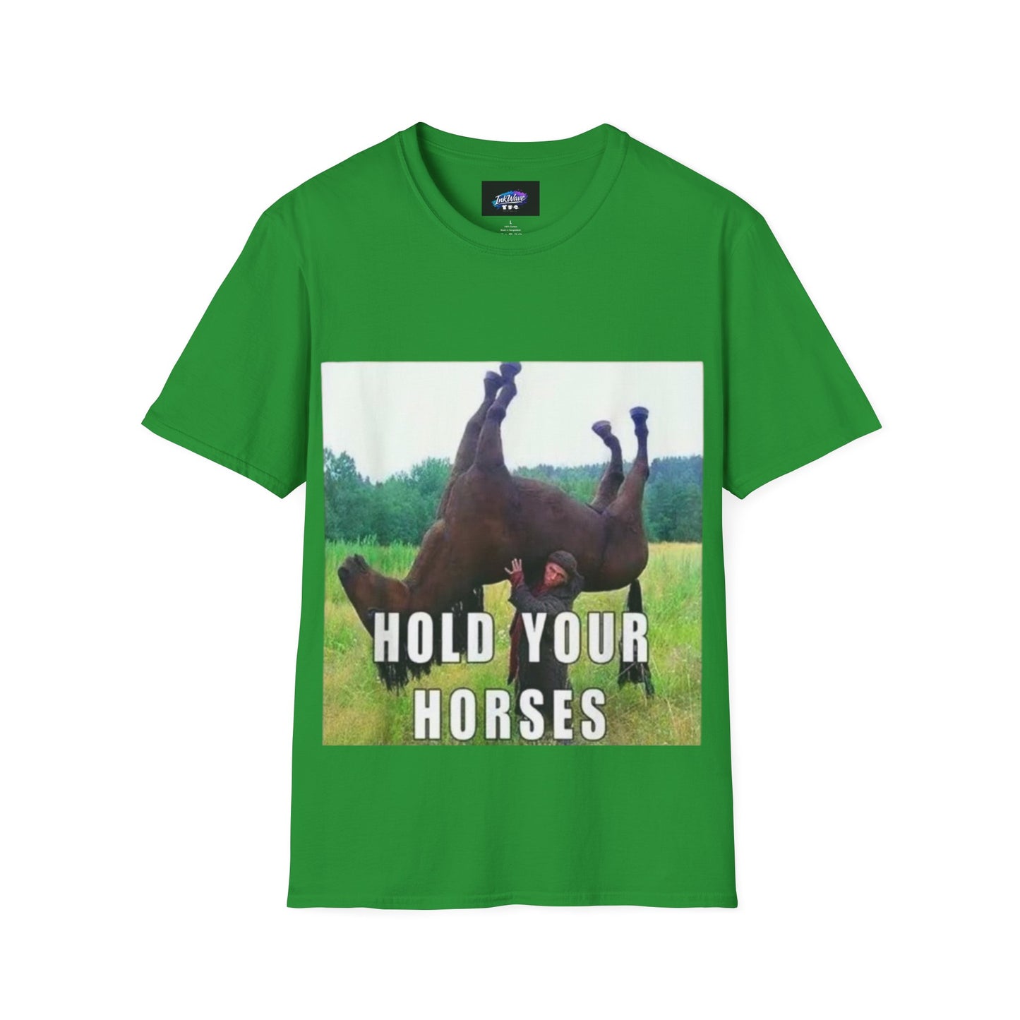 Hold Your Horses T-Shirt – Funny Rolling Horse Graphic Tee