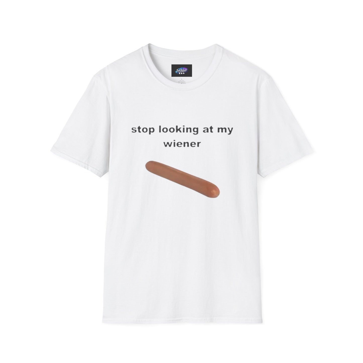 Funny 'Stop Looking at My Wiener' T-Shirt — Hot Dog Graphic Tee