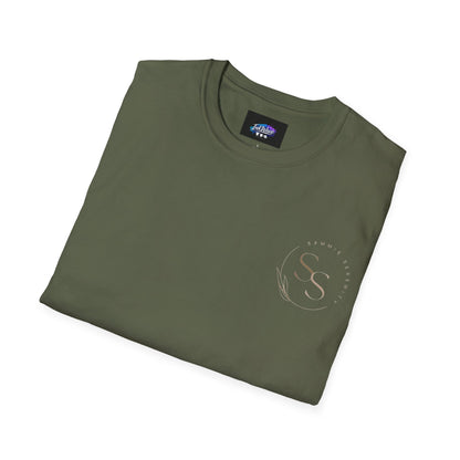 QR Code Gift Tee — "Scan here for 10 to spend on whatnot at sammieserenity"