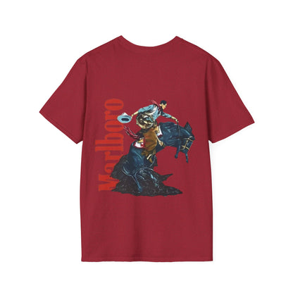 Marlboro Western Rodeo T-Shirt — Cowboy Bucking Horse Graphic