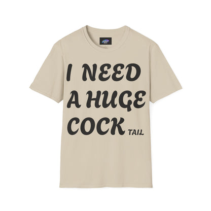 Graphic T-Shirt "I Need a Huge Cocktail" — Funny Bar & Party Tee