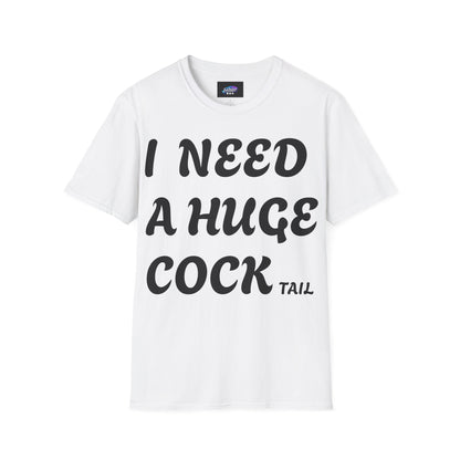 Graphic T-Shirt "I Need a Huge Cocktail" — Funny Bar & Party Tee