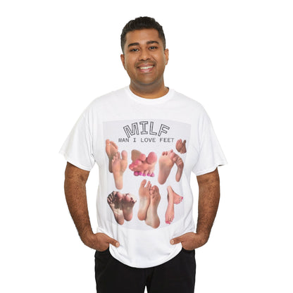 MILF 'Man I Love Feet' Graphic Tee – Foot Fetish Novelty Shirt