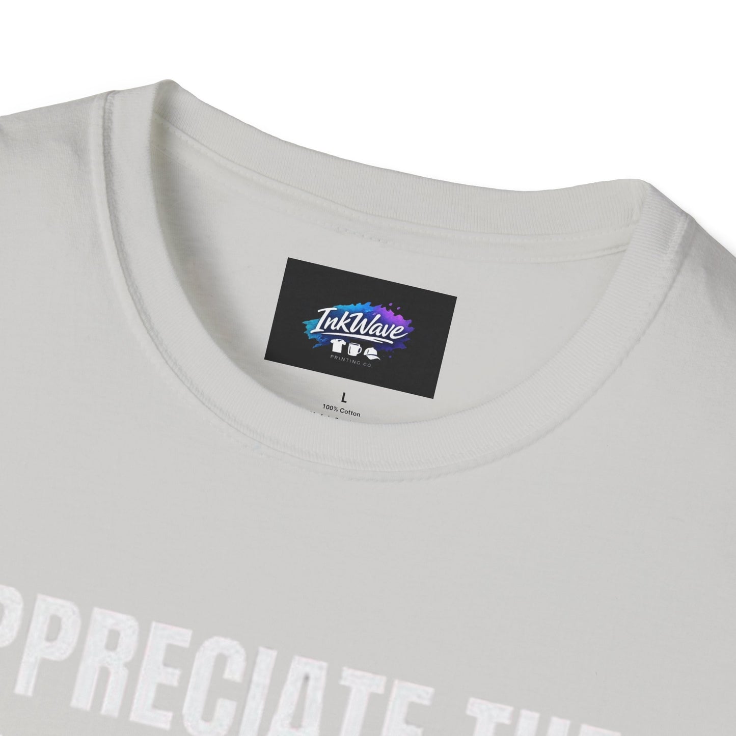 Appreciate the Little Things T‑Shirt — Casual Inspirational Tee with Down Arrow