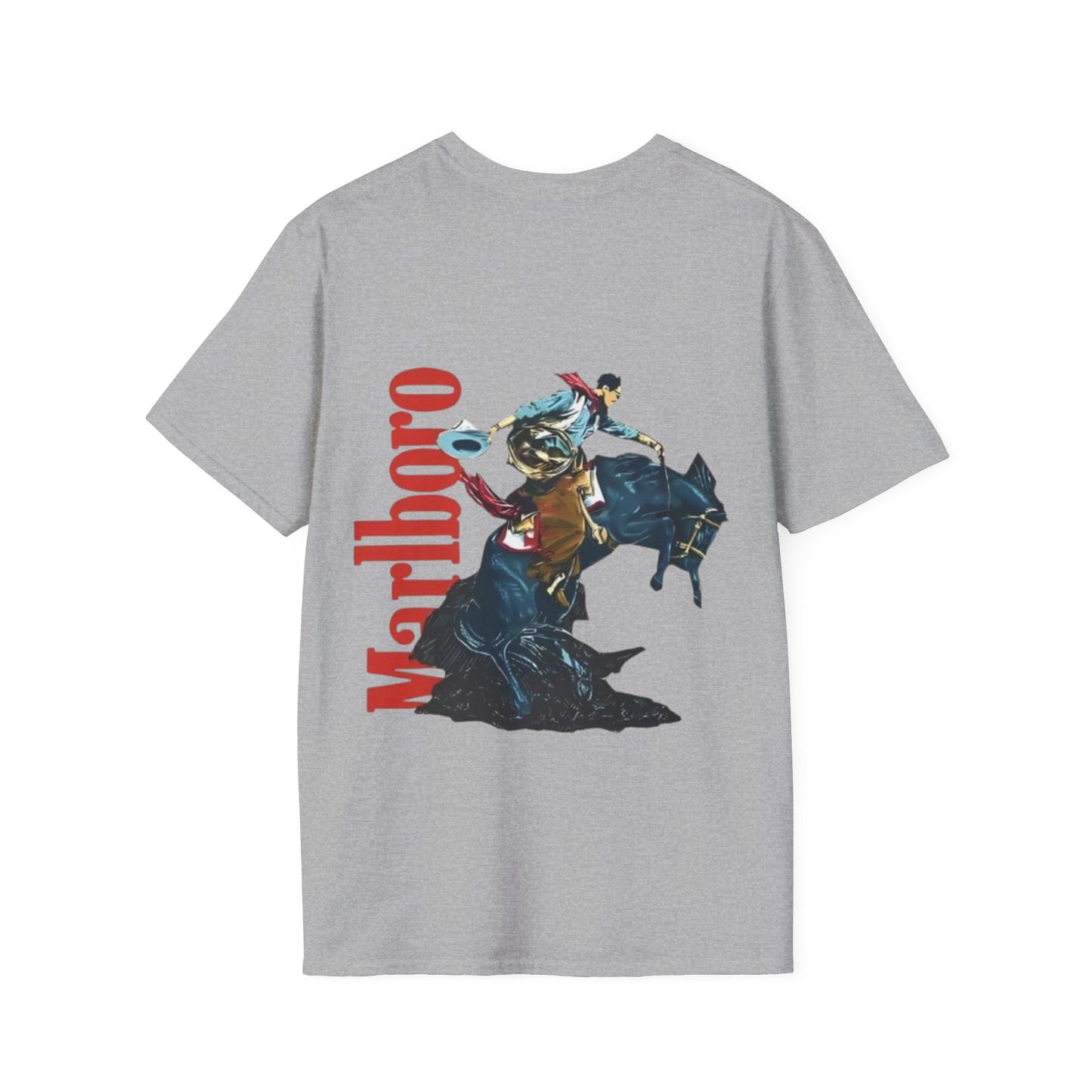 Marlboro Western Rodeo T-Shirt — Cowboy Bucking Horse Graphic