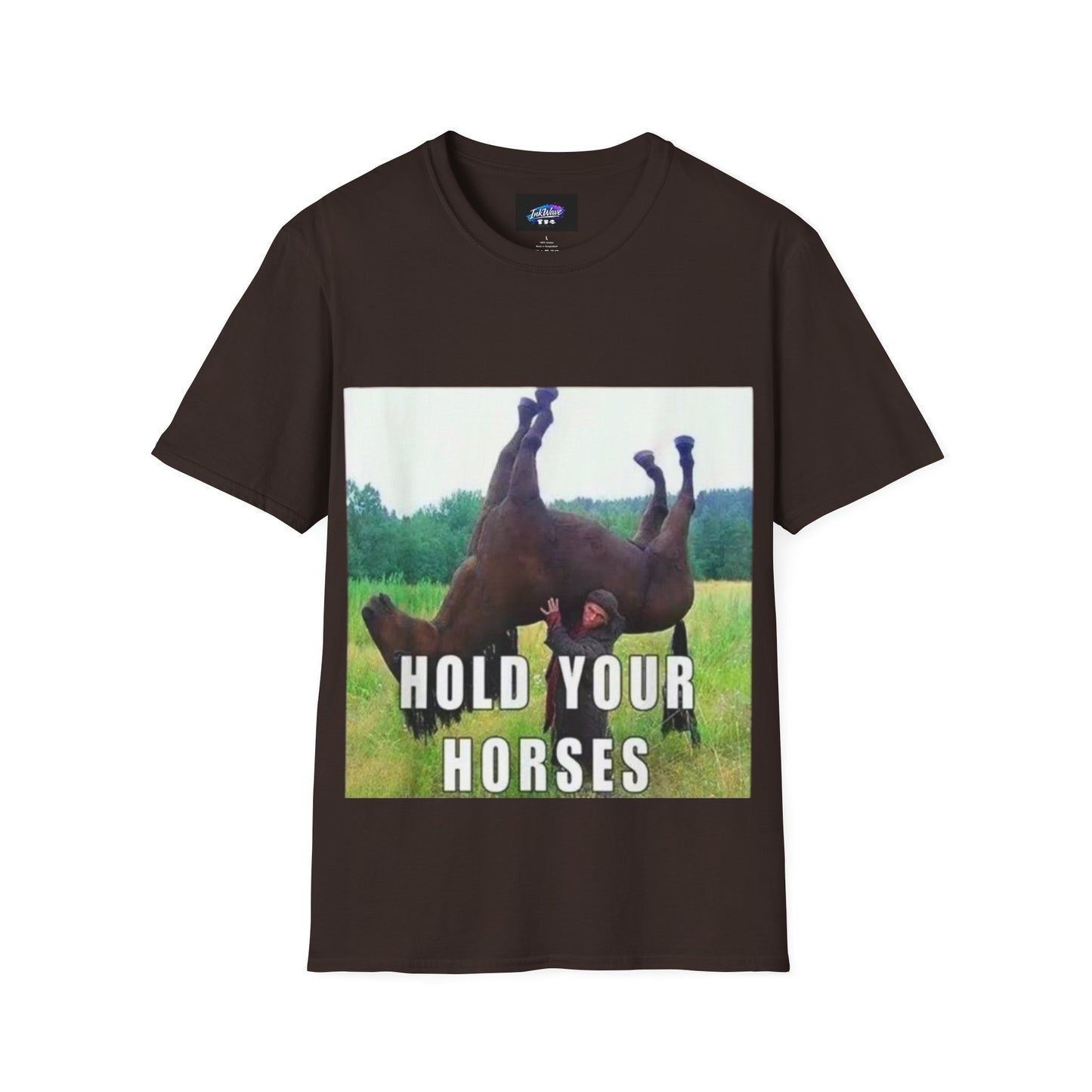 Hold Your Horses T-Shirt – Funny Rolling Horse Graphic Tee