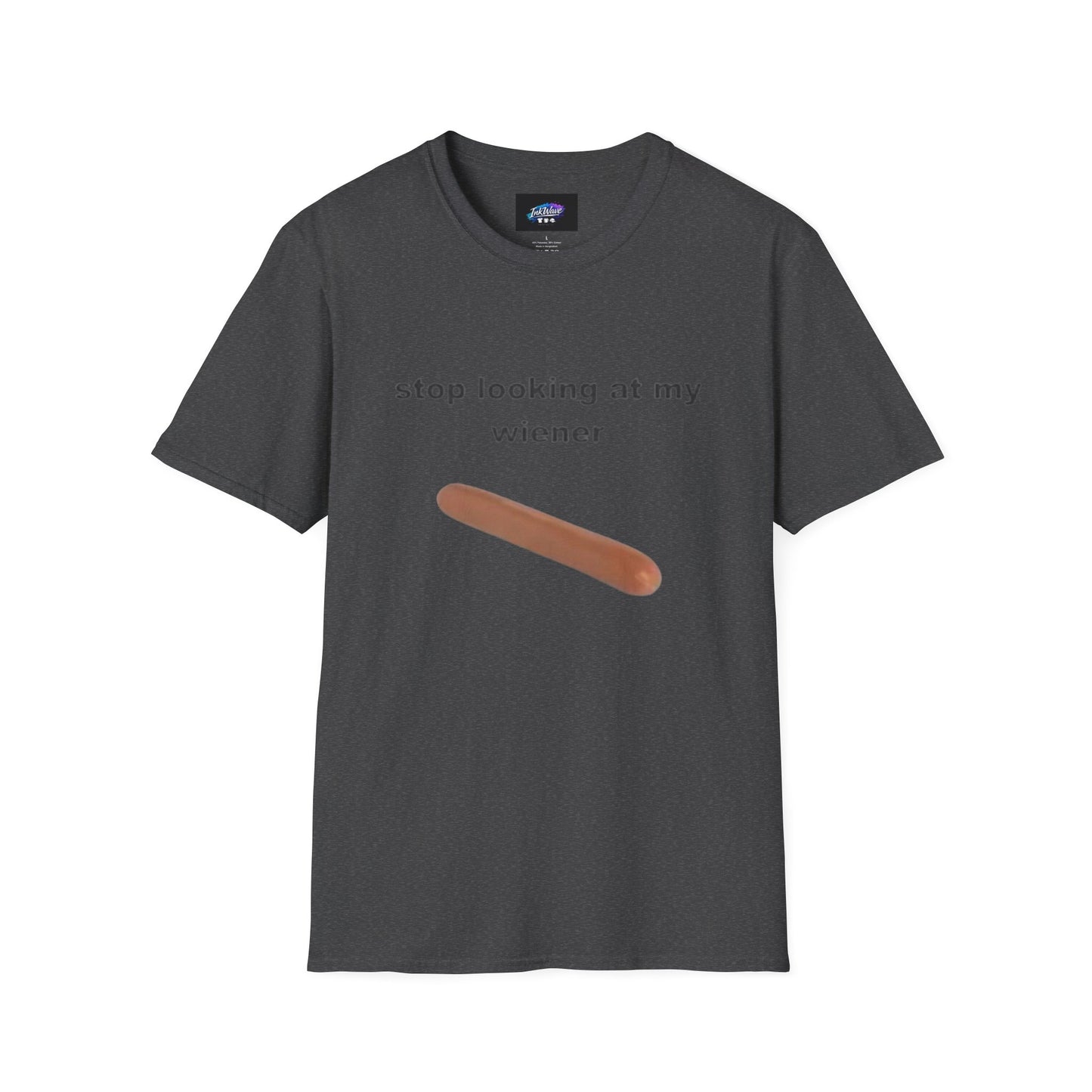 Funny 'Stop Looking at My Wiener' T-Shirt — Hot Dog Graphic Tee